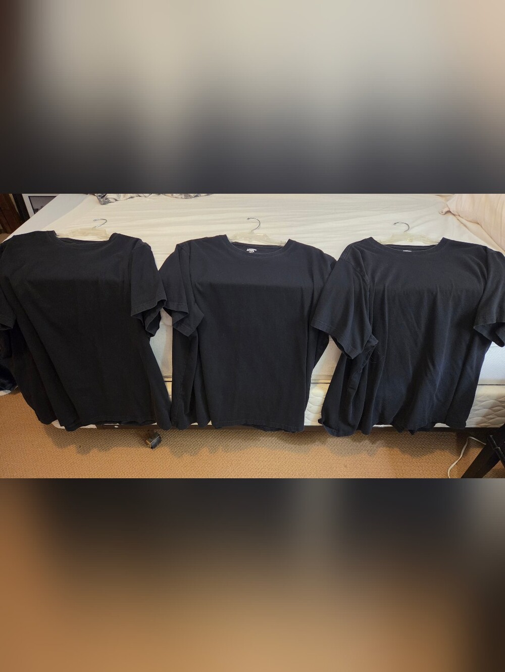 3- 2XLT Lands End Black Tees